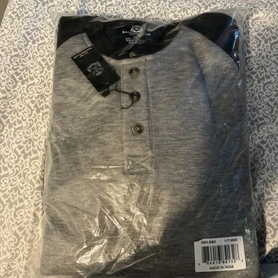2 Sahara Club Henley Crewneck (Grey & Black)  Men’s Size XL - Image 1 of 3