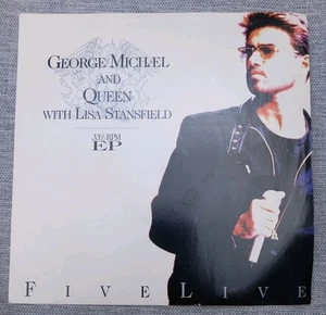 Vinyl 7" 1993 GEORGE MICHAEL & QUEEN Five Live EP UK SINGLE IN PICTURE SLEEVE - Picture 1 of 4