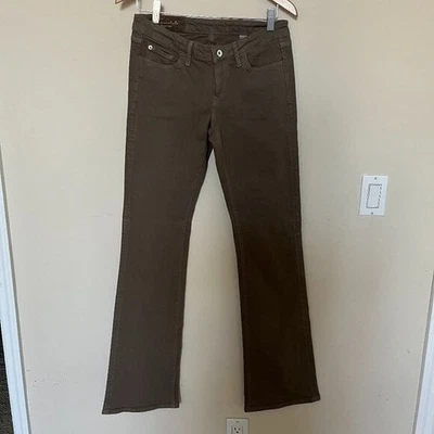 Loomstate Kharma Algodón Orgánico Cintura Media Baja Madera a la Deriva Gris/Verde Bootcut 27 Foto 1 de 4