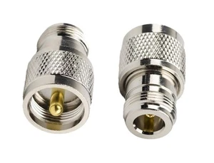 2-Pack RF Connector Adapter N Type Female to PL259 / SO239 Male - Picture 1 of 4