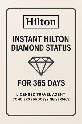 Servicio de conserjería Hilton Diamond Status actualización instantánea 1 año 365 días Foto 1 de 3