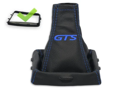 PARA OPEL VECTRA C SIGNUM FUNDA PALANCA DE CAMBIOS BORDADO GTS AZUL + MARCO  - Imagen 1 de 4