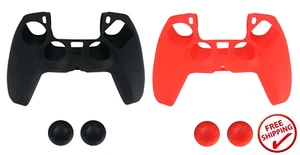 Controller Silicone Protective Cover Case with Thumb Grip Caps for PS5 - Picture 1 of 12