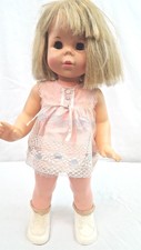 Vintage 1964 Mattel Baby First Step Doll w/Original Outfit 18" Toy Display 