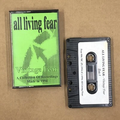 ALL LIVING FEAR Cassette Tape Rock Goth VINTAGE FEAR PRIVATE PRESS UNDERGROUND - Image 1 of 4