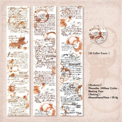 Vintage Letter Postmark Washi Tape Decorative Stickers Junk Journal Card Album - Image 1 of 4