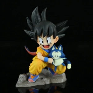 Anime DBZ SSJ Son Goku Niño y PUARU Linda Figura PVC Estatua 5 pulgadas En Caja NUEVO - Imagen 1 de 10