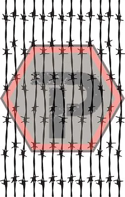 Barbed Wire Stencil, Precut Flexible Easy Peel Vinyl Sheet, 7x11", Gun Cerakote! - Image 1 of 4