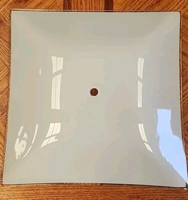 Square Glass Ceiling Fixture Light Shade Plain Frost Pattern 11.5" (0.5" Fitter) - Image 1 of 4