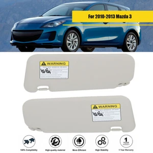 For 2010-2013 Mazda 3 grey driver-side and passenger-side sunshade set 2pcs - Picture 1 of 13