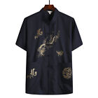 Tangs Suit Top Solid Color New Year Wear Chinese Dragon Kung Fu Shirt Skin-Touch