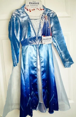 Nuevo con Etiquetas Disney Elsa Frozen II Disfraz Infantil Vestir Talla 4 - 6x HALLOWEEN Foto 1 de 4