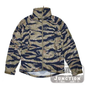 Gold Tiger Stripes Tactical PCU L5 Softshell Jacket Pullover Coat Long Sleeve - Picture 1 of 11