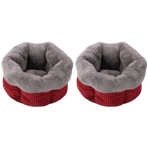 2 stücke Katze Bett Warm Fleece Katze Iglu Bett Mit Nicht Unterseite Winter - Bild 1 von 12