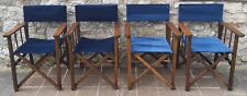 4 Vintage Edwardian Folding Chairs/Director Fully Stamped Registered X Trademark