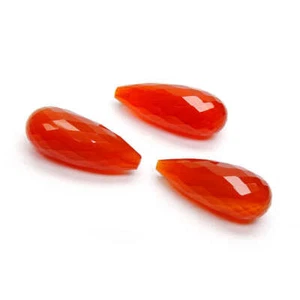 Cornalina Natural 26.50 CTS 3 PIEZAS PIEDRA PRECIOSA CORTE GOTA CORNALINA NARANJA NATURAL  - Imagen 1 de 2