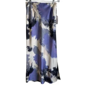Things Between Satin Abstract Multicolor Midi Skirt Size Small NWT - Picture 1 of 6