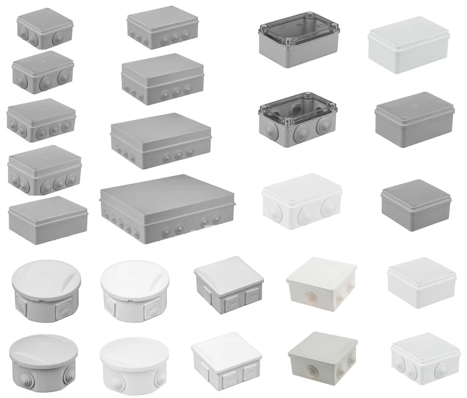 AW-TOOLS Feuchtraum Abzweigkasten Verteilerkasten Installations-Gehäuse IP44/65 Verteiler