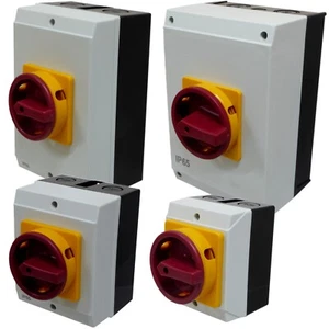 Rotary Isolator Switch Disconnector P65 Weatherproof 3 / 4 Pole 20A 32A 63A 100A - Picture 1 of 65