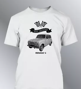 tee shirt homme R4 4L The Legend vintage R 4 aspect usé - Imagen 1 de 3