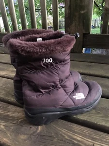 North Face Nylon Plum Winter Snow Boots Size 10 - Picture 1 of 7