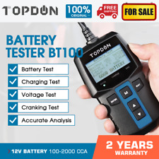 ✅TOPDON BT100 12V Tester akumulatorów samochodowych Cyfrowe urządzenie diagnostyczne do samochodu Urządzenie testujące akumulator