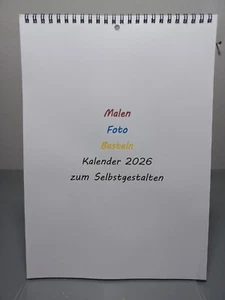 4 stück Foto / Bastelkalender Weis zum Selbstgestalten Größe A4 für 2026 jahr - Bild 1 von 4