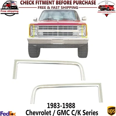 Moldura de rejilla cromada conductor izquierdo y pasajero derecho para GMC Suburban 1983-1988 Foto 1 de 4