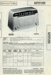 Vintage Sam's Photofact/Schematic Folder Silvertone Model #8005 Ch 132.839 SFF59 - Bild 1 von 1