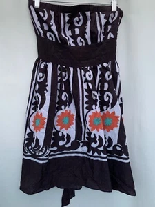 Miss Posh Women's Strapless Dress M Black White Nylon Blend - Picture 1 of 6