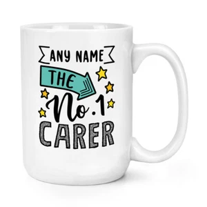 Personalised No.1 Carer 15oz Large Mug Cup Worlds Best Awesome Thank You - Picture 1 of 1