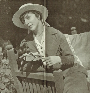 Lydia Kyasht In Her Garden In Hampstead London 1915 2 Page Photo Article H291 - Picture 1 of 4