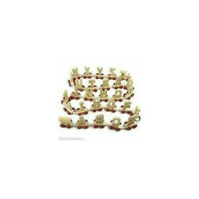 BARGAIN VILLAGE Holzeisenbahn personalisiert Zug Alphabet Buchstaben Kinder Geschenk