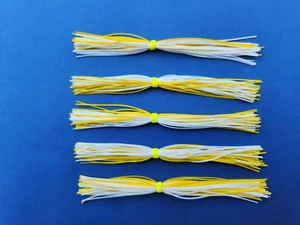 5 Falda Silicona AMARILLO/BLANCO 5-9492 Señuelo Spinnerbait Buzz Jig Aparejo - Imagen 1 de 1