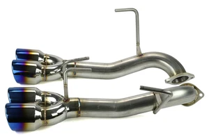 ETS Extreme Axle Back Exhaust w/Blue Tips No Mufflers Fits 15-18 STi/15-21 WRX - Picture 1 of 5