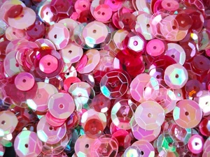Sequins Pink Range Mix 20g DIY Crafts Sewing Dressmaking Embellishment - Picture 1 of 2