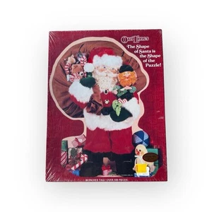 Vintage Weihnachtsmann geformtes Puzzle Springbock für Hallmark Weihnachtsfeiertage 1981 500 Stck. versiegelt - Bild 1 von 4