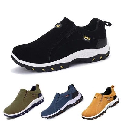 Scarpe sportive slip on uomo mocassini outdoor casual passeggio sneakers escursionismo - Immagine 1 di 4