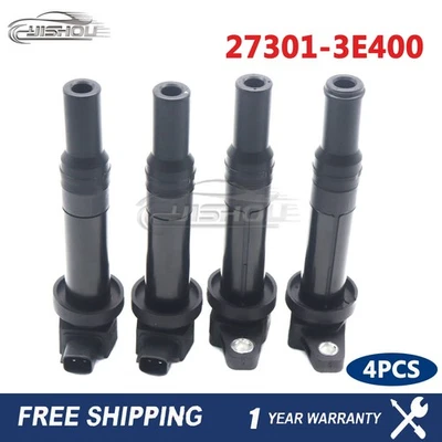 4PCS 27301-3E400 Lgnition Coil for Hyundai Santa Fe Kia Rondo 2.4 2.7L 2007-2011 - Imagen 1 de 4