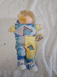 Vtg 1989 Cabbage Patch Kid Designer Line Doll Boy HipHop blonde Hair Blue Eyes - Bild 1 von 8