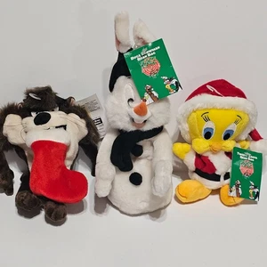 Warner Brothers Christmas Snowman Bugs Santa Tweety and Taz New old stock - Picture 1 of 9