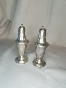 Garden Silversmiths Ltd Sterling über Glas Salz & Pfefferstreuer 4,5" - Bild 1 von 6