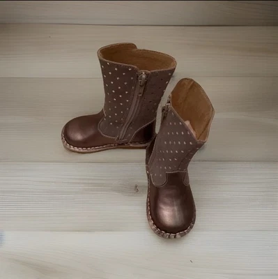 Niñas Nuevas con Etiquetas Livie & Luca Botas de Cuero y Gamuza Gris Planas Media Pantorrilla Cremallera Niño Pequeño 4 M Foto 1 de 4