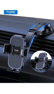 TOPK Car Phone Holder Gravity Stand for iPhone Xiaomi Samsung Car Mobile Support - Image 1 of 4