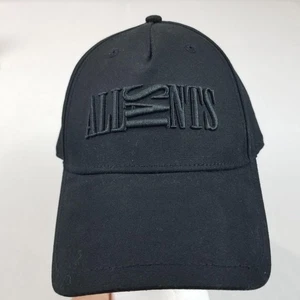 AllSaints Mütze Kappe Riemen hinten schwarz gesticktes Logo Baseball Papa Mütze Baumwolle Herren - Bild 1 von 8