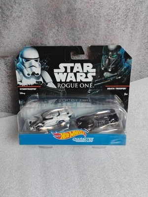 HOT WHEELS CHARACTER CARS STAR WARS ROGUE ONE 2-PACK STORMTROOPER DEATH TROOPER - Immagine 1 di 4
