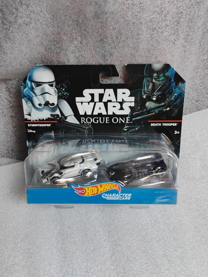 HOT WHEELS CHARACTER CARS STAR WARS ROGUE ONE 2-PACK STORMTROOPER DEATH TROOPER - Immagine 1 di 4
