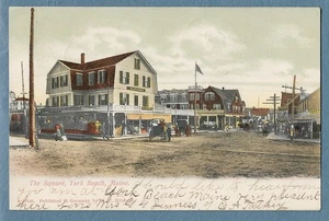 160 1906 Postcard The Square York Beach Me Maine Undivided Back EX+ - Picture 1 of 1