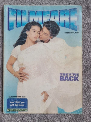 Filmfare Oct 1998 Bollywood Magazine - Shahrukh Khan Kajol Urmila - Image 1 of 4