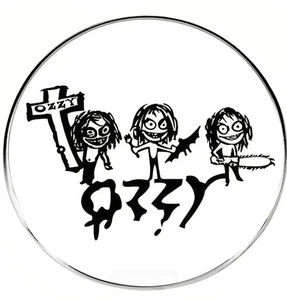 OZZY WHITE LAPEL PIN - FREE AU POST - AU STOCK - Picture 1 of 3